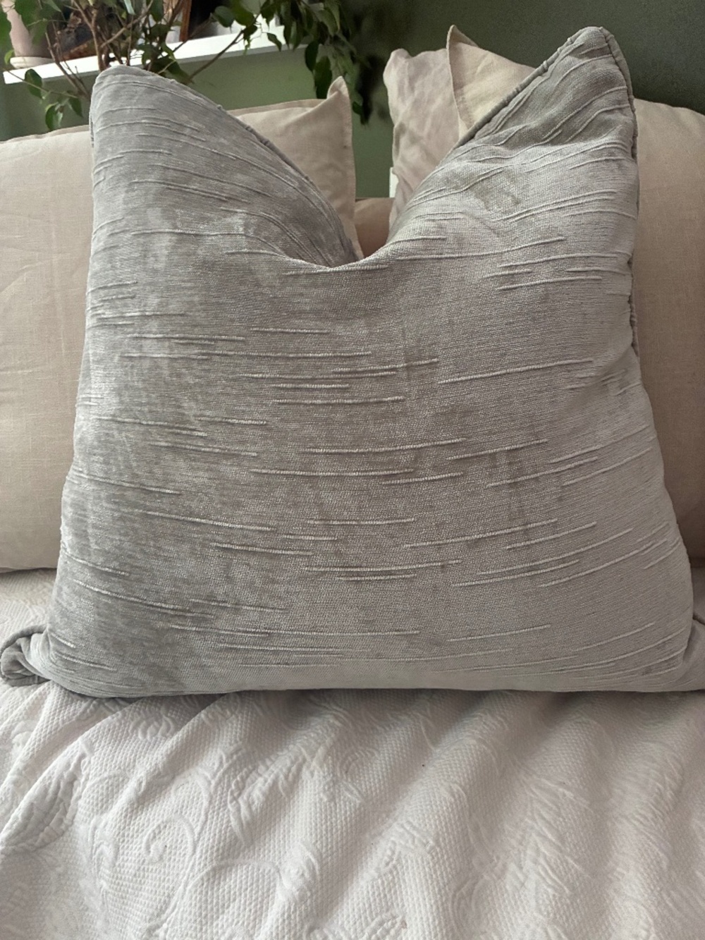 Grey Euro Shams x 6